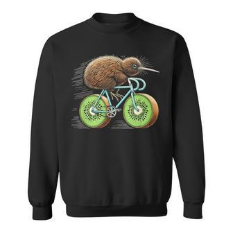 Kiwiogel Fährt Fahrrad Lustige Kiwifrucht Räder Fahrrad Sweatshirt - Seseable