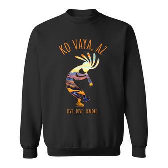Koaya アリゾナ Usa ダンシング ココペリ 南西部デザイン スウェットシャツ - Kawaiitshirt
