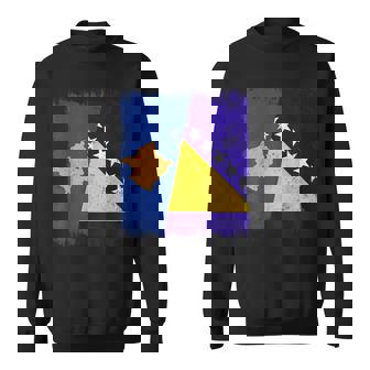 Kosovo Bosnia And Herzegovina Half Flag Sweatshirt Unisex | Mazezy