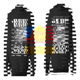 Kosovo Sweets American Flag Pride Kosovar Sweatshirt Unisex | Mazezy