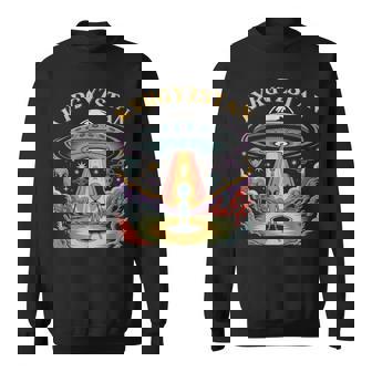 Kyrgyzstan Alien UFO Abduction Retro Sci-Fi Art Sweatshirt Unisex | Mazezy