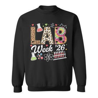Lab Week 2026 Laboratory Tech Leopard Medical Technician Sweatshirt - Monsterry