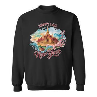 Laos Happy Lao New Year Laotian Pi Mai Lao Temple Sweatshirt - Thegiftio UK