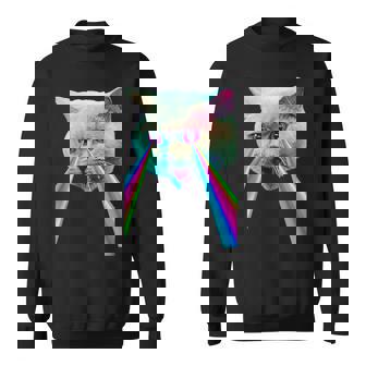 Laser Eyes Space Cat Laser Cat Cute Space Cat Kitten Tank Top Sweatshirt Unisex | Mazezy