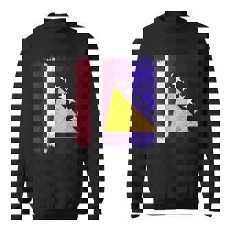 Latvia Bosnia And Herzegovina Half Flag Sweatshirt Unisex | Mazezy