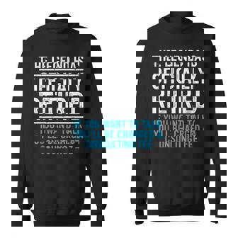 The Legend Has Officially Retired Father Retirement Sweatshirt | Seseable UK