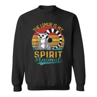 The Lemur Is Mypirit アニマルシャツ ファニーベンテージ キツネザル スウェットシャツ - Kawaiitshirt
