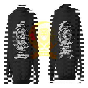 Leo Zodiac Sign Lion Fire Astrology Birthdate Bold Sweatshirt Unisex | Mazezy