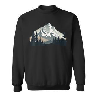 Les Montagnes Des Alpes Dans La Forêt Avec Des Arbres Nature Les Montagnes Sweater e - Cadeauxyz