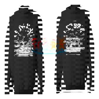 Let It Snow Squad Dabbing Santa Reindeer Snowman Gingerbread Sweatshirt Unisex | Mazezy