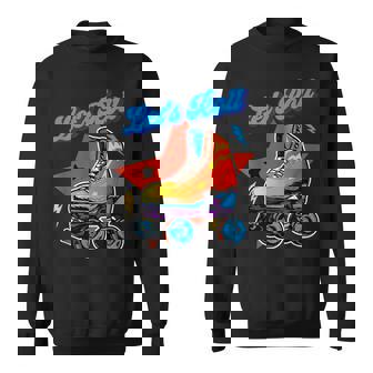 Let’s Roll Retro 1970s 1980s Roller Skating Vintage Skater Sweatshirt Unisex | Mazezy