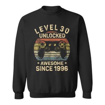 Level 30 Unlocked Awesome Since 1996 30Th Birthday Gaming Sweatshirt | Mazezy