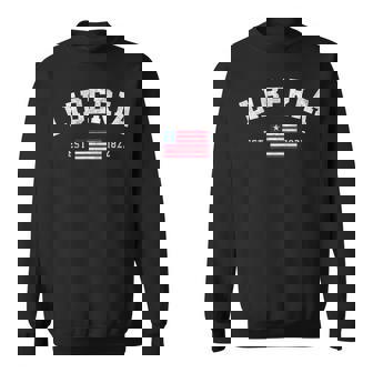 Liberia Est 1822 Liberian Flag Independence Day Sweatshirt Unisex | Mazezy