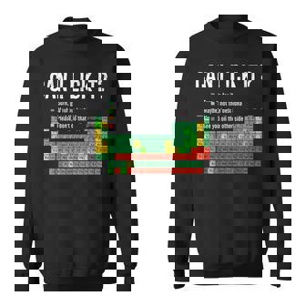 Can I Lick It Periodic Table Chemistry Elements Table Sweatshirt Unisex | Mazezy