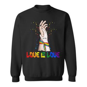 Liebe Ist Liebe Paar Lgbt Regenbogen Homosexuell Lesbentolz Sweatshirt - Seseable