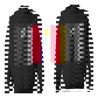 Liechtenstein Germany Half Flag Sweatshirt Unisex | Mazezy