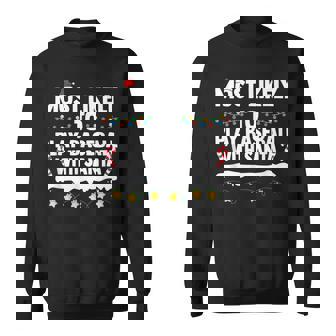 Most Likely To Play Baseball With Santa Matching Christmas Sweatshirt | Seseable CA