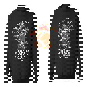 Most Likely To Play Rugby With Santa Christmas Tank Top Sweatshirt Unisex | Mazezy