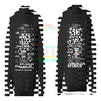 Most Likely To Start The Shenanigans Holiday Apparel Sweatshirt | Seseable CA