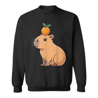 Lindo Capibara Con Naranja Enu Cabeza Capibara Amante Camisa de entrenamiento - Regaloses
