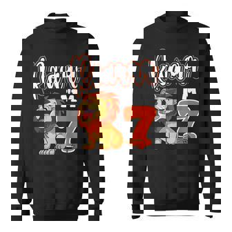 Lion 7th Birthday Roar Party Safari Jungle Zoo Adventure Sweatshirt Unisex | Mazezy