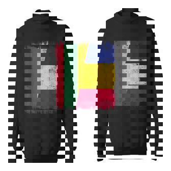 Lithuania Romania Half Flag Lithuanian Romanian Heritage Sweatshirt Unisex | Mazezy