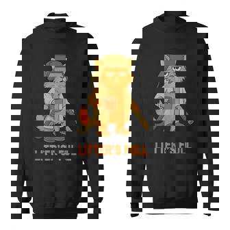 Litter’s Full Cat Lover Feline Humor Christmas Vintage Sweatshirt Unisex | Mazezy