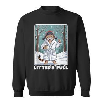 Litter’S Full Christmas Cat Parody Sweatshirt - Thegiftio UK