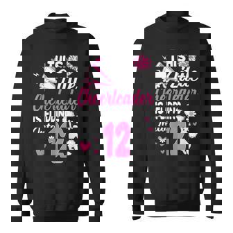 This Little Cheerleader Is Flipping Into 12 Year Old Bday Sweatshirt Unisex | Mazezy