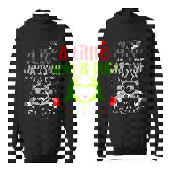 A Little Who Is Due Christmas Pregnancy Announcement Sweatshirt - Thegiftio