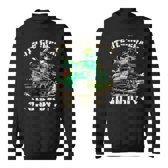 Little General On Duty Boys Army Tank Military Adventure Sweatshirt Unisex | Mazezy