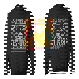 Livellato Fino Al Grande Cugino Divertente Promosso Al Cugino Di Grande Grosso Felpa - Novitaregali