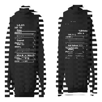 Loaf Lentil Thanksgiving Nutritional Fact Sweatshirt Unisex | Mazezy