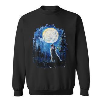 Lobo Lobos Luna Arte Gráfico Camisa de entrenamiento - Regaloses