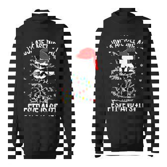 Look At Me Being All Festive And Shit Christmas Cat Sweatshirt | Mazezy