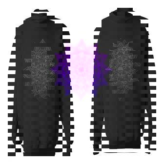 Lotus Mandala Buddha Zen Art Succulent Botanical Boho Sweatshirt Unisex | Mazezy