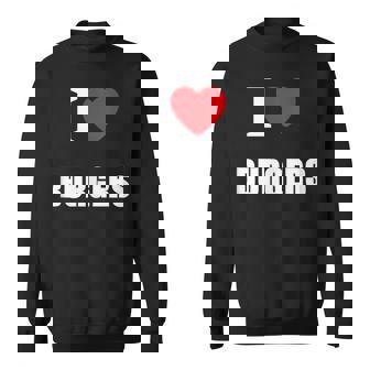 I Love Burgers Ham Beef Patty Bun Fast Food Students Kids Tank Top Sweatshirt Unisex | Mazezy