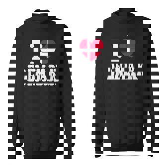 I Love Danimarca Bandiera Cuore Retroiaggioouvenir Felpa - Novitaregali