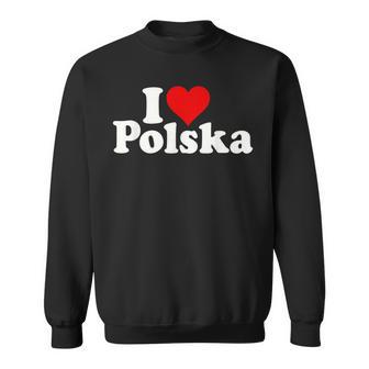 I Love Heart Polska Polen Sweatshirt - Geschenkecke