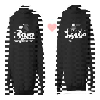 I Love Heart Uganda Africa Sweatshirt Unisex | Mazezy