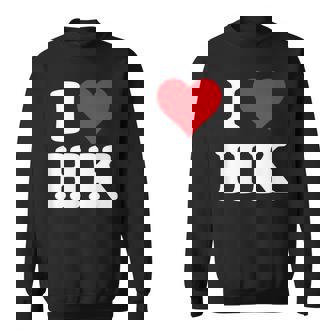 I Love Hk Initials I Heart HK First Last Name H K スウェットシャツ - Kawaiitshirt