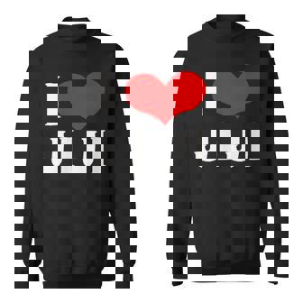 I Love Jiji 愛 ハート じーじ じいじ おじいさん 父の日 家族 家族写真 記念写真 おもしろ かわいい スウェットシャツ - Kawaiitshirt