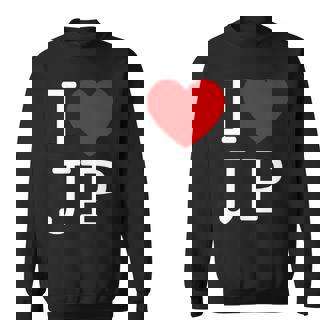 I Love JP Love Japan Support Japan Travel Souvenir Sightseeing Cute Heart Simple Letter Sweatshirt Unisex | Mazezy