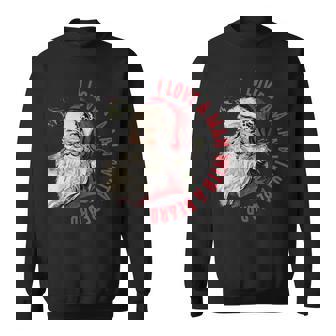 I Love A Man With A Beard Retro Vintage Santa Claus Sweatshirt Unisex | Mazezy