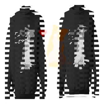 I Love My & Red Merle ボーダーコリー ドッグラバー。 スウェットシャツ - Kawaiitshirt