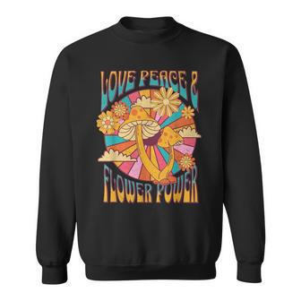 Love Peace ヒッピーコスチューム 60年代 70年代 フラワーフェスティバル衣装 スウェットシャツ - Kawaiitshirt