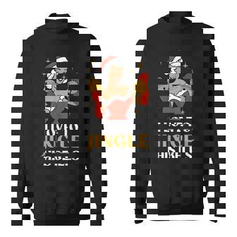 I Love To Stuff Her Stocking I Love To Jingle His Bells Sweatshirt - Monsterry