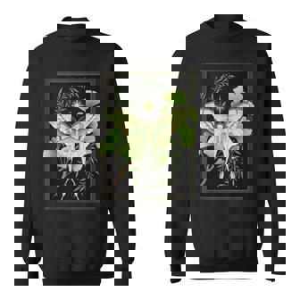 Luna Moth Entomology Green Witchcraft Dark Academia Therian Tank Top Sweatshirt Unisex | Mazezy