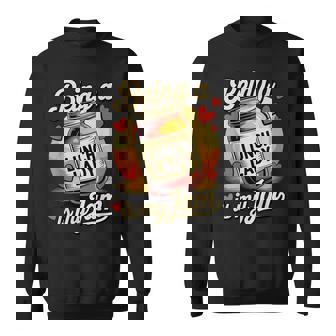 Being A Lunch Lady Is My Jam Retro Jam Jar Back To School Sweatshirt | Mazezy