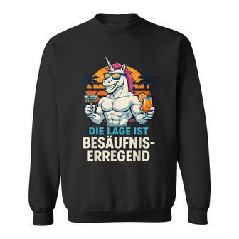 Lustige Party Gadgets Die Lage Ist Besäufniserregend Einhorn Sweatshirt - Seseable